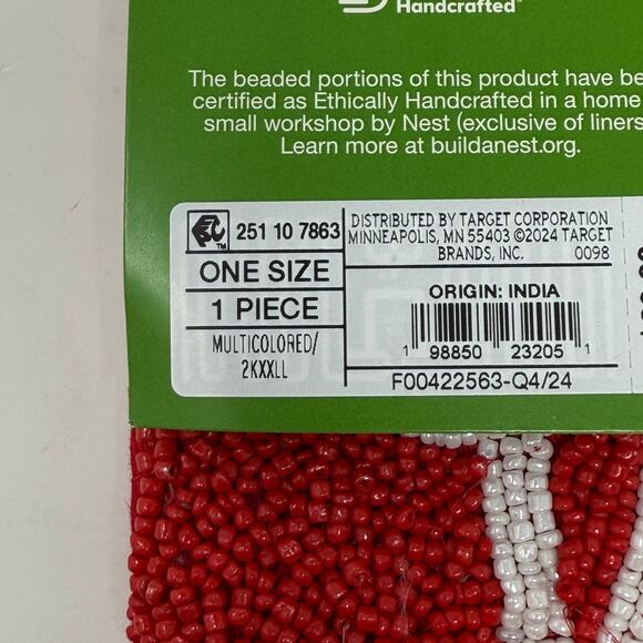 Kate Spade New York x Target Red White Going To Target Beaded Clutch Limited NEW - Picture 5 of 10